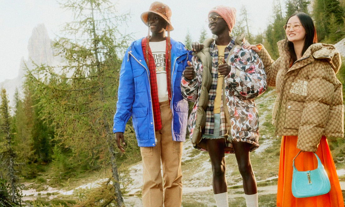 Gucci и North Face представили результат совместной коллекции одежды